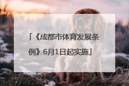 《成都市体育发展条例》6月1日起实施