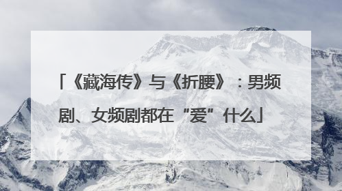《藏海传》与《折腰》：男频剧、女频剧都在“爱”什么
