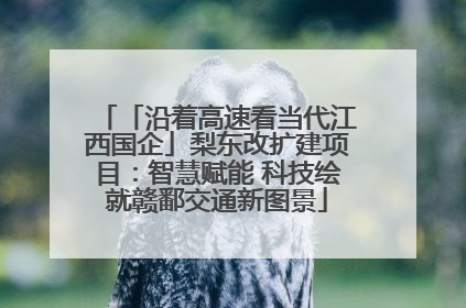 「沿着高速看当代江西国企」梨东改扩建项目：智慧赋能 科技绘就赣鄱交通新图景
