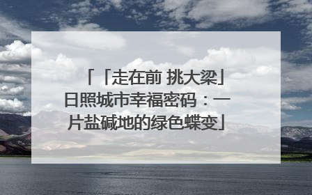 「走在前 挑大梁」日照城市幸福密码：一片盐碱地的绿色蝶变