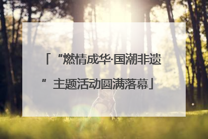 “燃情成华·国潮非遗”主题活动圆满落幕