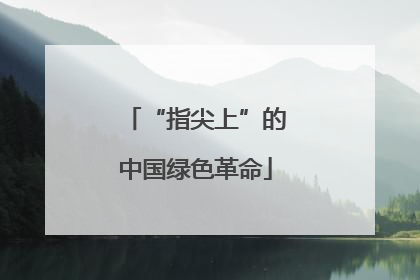 “指尖上”的中国绿色革命