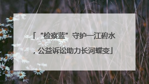 “检察蓝”守护一江碧水，公益诉讼助力长河蝶变