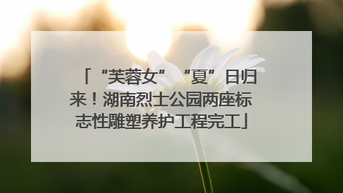 “芙蓉女”“夏”日归来！湖南烈士公园两座标志性雕塑养护工程完工