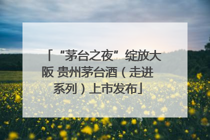 “茅台之夜”绽放大阪 贵州茅台酒（走进系列）上市发布