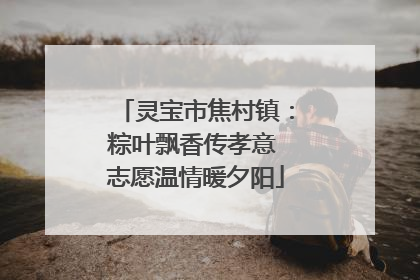 灵宝市焦村镇：粽叶飘香传孝意 志愿温情暖夕阳