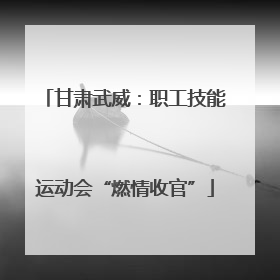 甘肃武威：职工技能运动会“燃情收官”