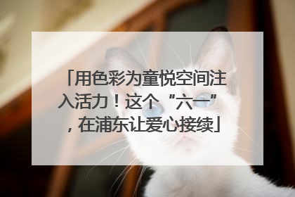 用色彩为童悦空间注入活力！这个“六一”，在浦东让爱心接续