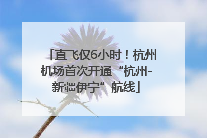 直飞仅6小时！杭州机场首次开通“杭州-新疆伊宁”航线