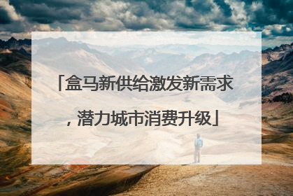 盒马新供给激发新需求，潜力城市消费升级