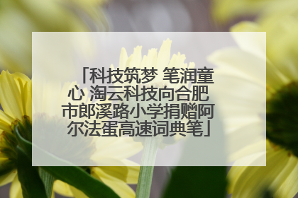 科技筑梦 笔润童心 淘云科技向合肥市郎溪路小学捐赠阿尔法蛋高速词典笔