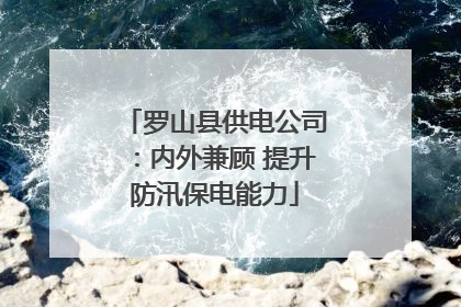 罗山县供电公司：内外兼顾 提升防汛保电能力