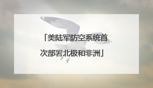 美陆军防空系统首次部署北极和非洲