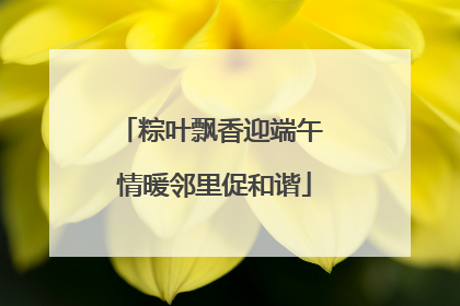 粽叶飘香迎端午 情暖邻里促和谐