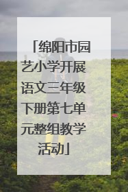 绵阳市园艺小学开展语文三年级下册第七单元整组教学活动