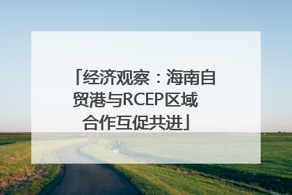 经济观察：海南自贸港与RCEP区域合作互促共进