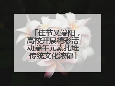 佳节又端阳，高校开展精彩活动端午元素扎堆传统文化浓郁