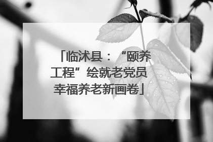 临沭县：“颐养工程”绘就老党员幸福养老新画卷