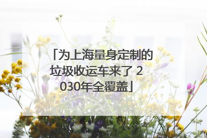 为上海量身定制的垃圾收运车来了 2030年全覆盖
