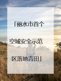 丽水市首个空域安全示范区落地青田