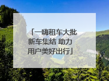 一嗨租车大批新车集结 助力用户美好出行