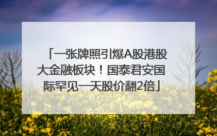 一张牌照引爆A股港股大金融板块！国泰君安国际罕见一天股价翻2倍