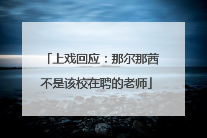 上戏回应：那尔那茜不是该校在聘的老师