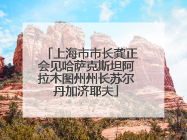 上海市市长龚正会见哈萨克斯坦阿拉木图州州长苏尔丹加济耶夫