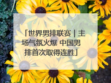 世界男排联赛｜主场气氛火爆 中国男排首次取得连胜