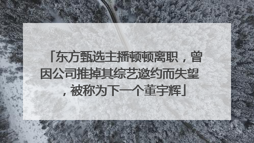东方甄选主播顿顿离职，曾因公司推掉其综艺邀约而失望，被称为下一个董宇辉