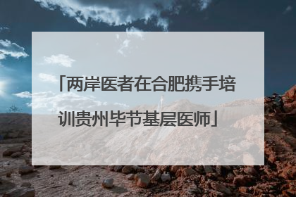 两岸医者在合肥携手培训贵州毕节基层医师