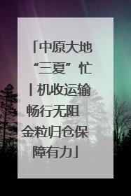 中原大地“三夏”忙丨机收运输畅行无阻 金粒归仓保障有力