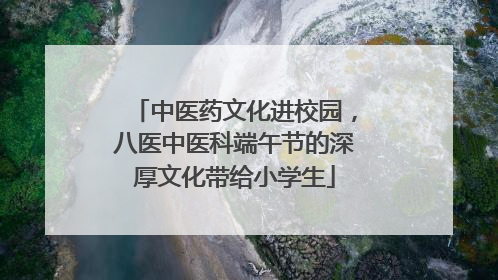 中医药文化进校园，八医中医科端午节的深厚文化带给小学生