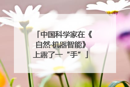 中国科学家在《自然·机器智能》上露了一“手”