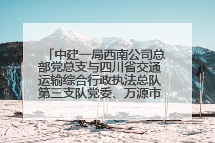 中建一局西南公司总部党总支与四川省交通运输综合行政执法总队第三支队党委、万源市草坝镇莲花院村党支部开展党建联建