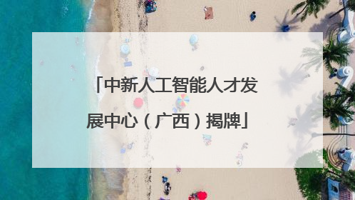 中新人工智能人才发展中心（广西）揭牌