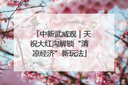 中新武威观｜天祝大红沟解锁“清凉经济”新玩法
