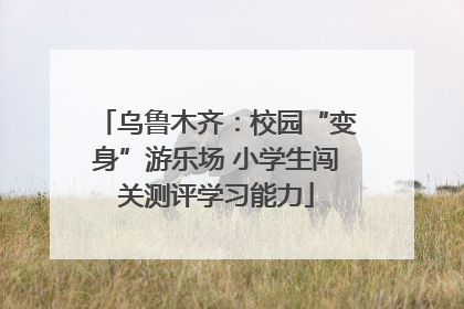 乌鲁木齐：校园“变身”游乐场 小学生闯关测评学习能力