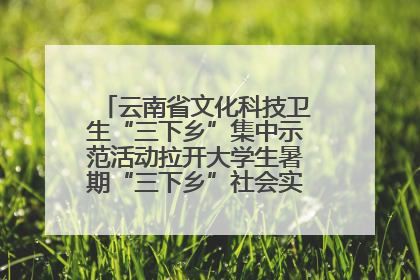 云南省文化科技卫生“三下乡”集中示范活动拉开大学生暑期“三下乡”社会实践活动序幕