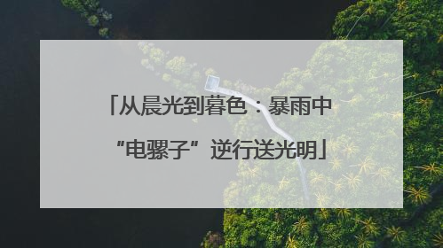 从晨光到暮色：暴雨中“电骡子”逆行送光明