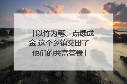 以竹为笔、点绿成金 这个乡镇交出了他们的共富答卷