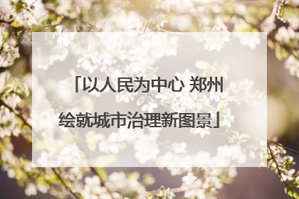 以人民为中心 郑州绘就城市治理新图景