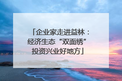 企业家走进益林：经济生态“双面绣” 投资兴业好地方
