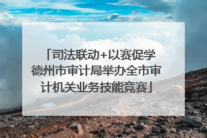 司法联动+以赛促学 德州市审计局举办全市审计机关业务技能竞赛