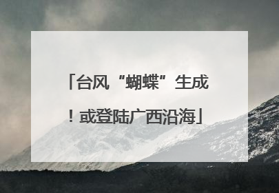 台风“蝴蝶”生成！或登陆广西沿海
