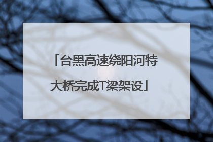 台黑高速绕阳河特大桥完成T梁架设