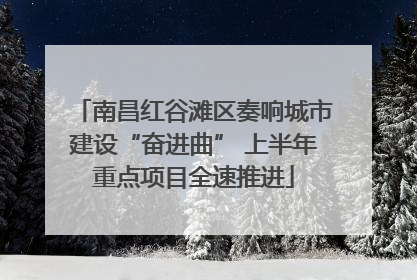 南昌红谷滩区奏响城市建设“奋进曲” 上半年重点项目全速推进