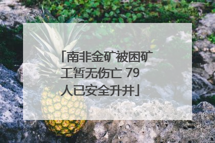 南非金矿被困矿工暂无伤亡 79人已安全升井