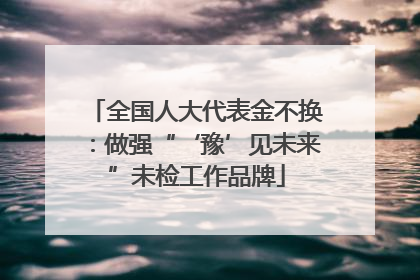 全国人大代表金不换：做强“‘豫’见未来”未检工作品牌