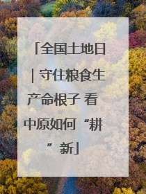 全国土地日｜守住粮食生产命根子 看中原如何“耕”新